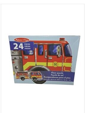 Melissa & Doug 24 Piece Giant Firetruck Floor Puzzle Complete